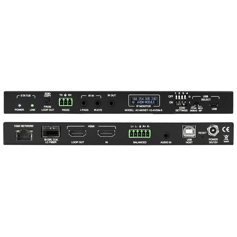 Afbeelding van MXnet 1G-V1 Encoder HDMI HDMI Loop USB IR RS232 Fiber RJ45audiodownmix