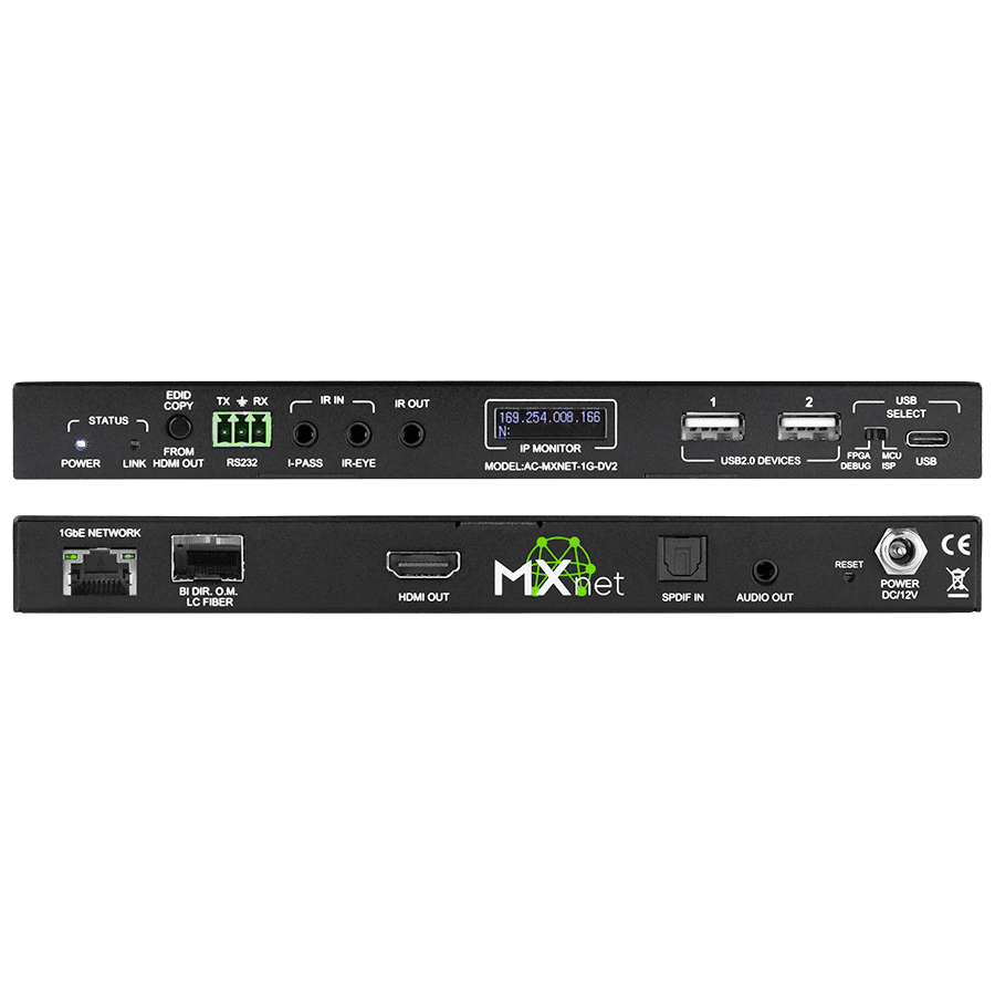 Afbeelding van MXnet 1G-V2 Decoder HDMI USB IR RS232 Fiber RJ45