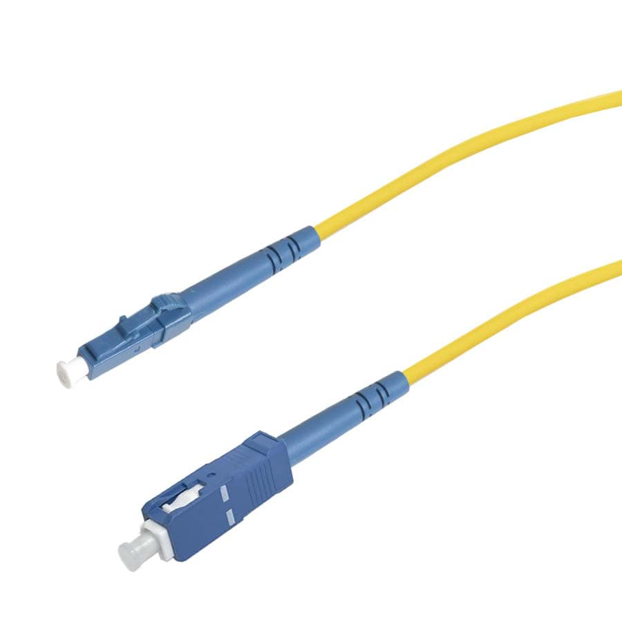 Afbeelding van patchcord SingleMode Simplex LC-SC 0.5m G652D Armored Yellow Enhanced