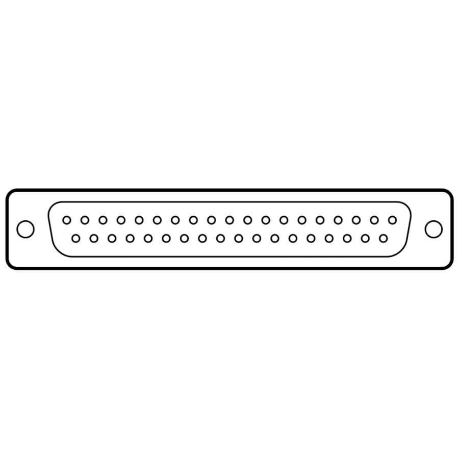 Afbeelding van D-sub connector 37p male solder tinned dimple