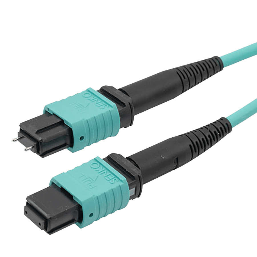 Afbeelding van patchcord MultiMode MPO8 male>fem.  5m OM3 B2ca-s1ad1a1 EasyFiber Aqua