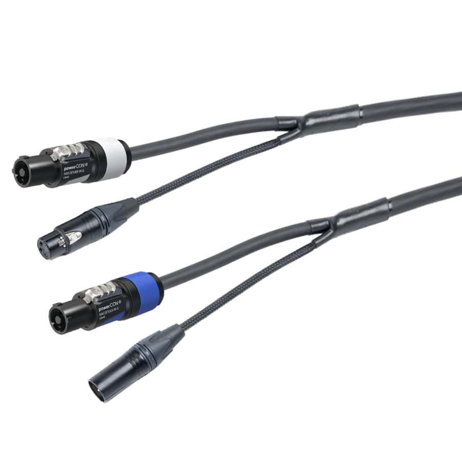 Afbeelding voor categorie combi Audio XLR 3 powerCON