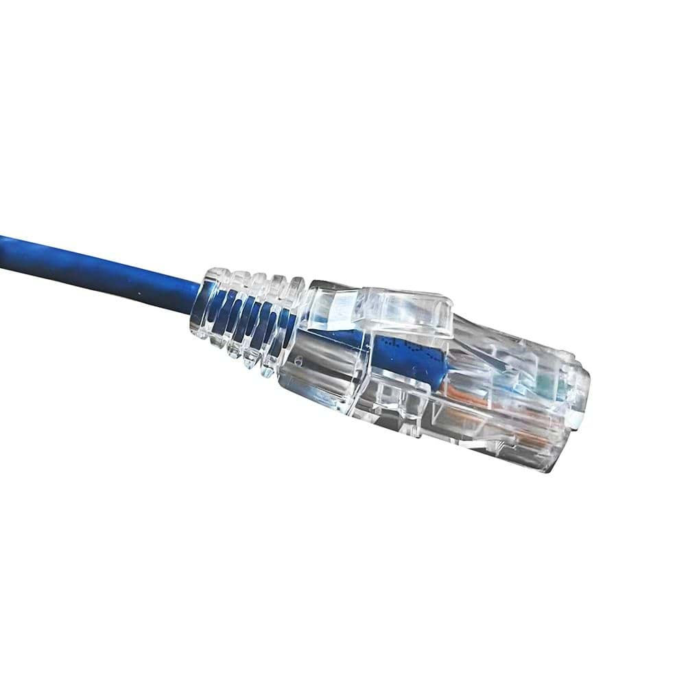 Afbeelding van patchkabel CAT6A U/UTP 4P28 SLIM PVC blauw RJ45 snagless 1,0m SCP 10G