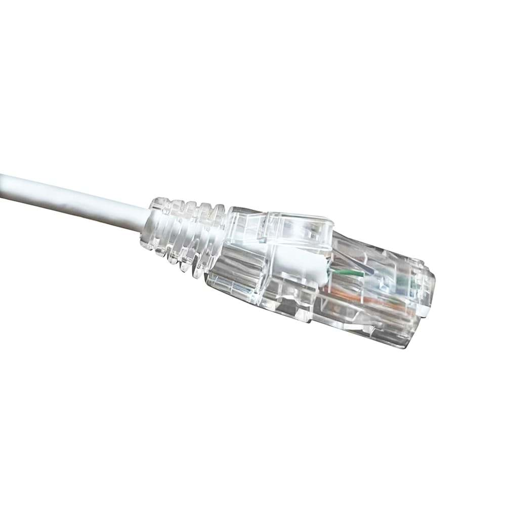 Afbeelding van patchkabel CAT6A U/UTP 4P28 SLIM PVC wit RJ45 snagless 1,0m SCP 10G