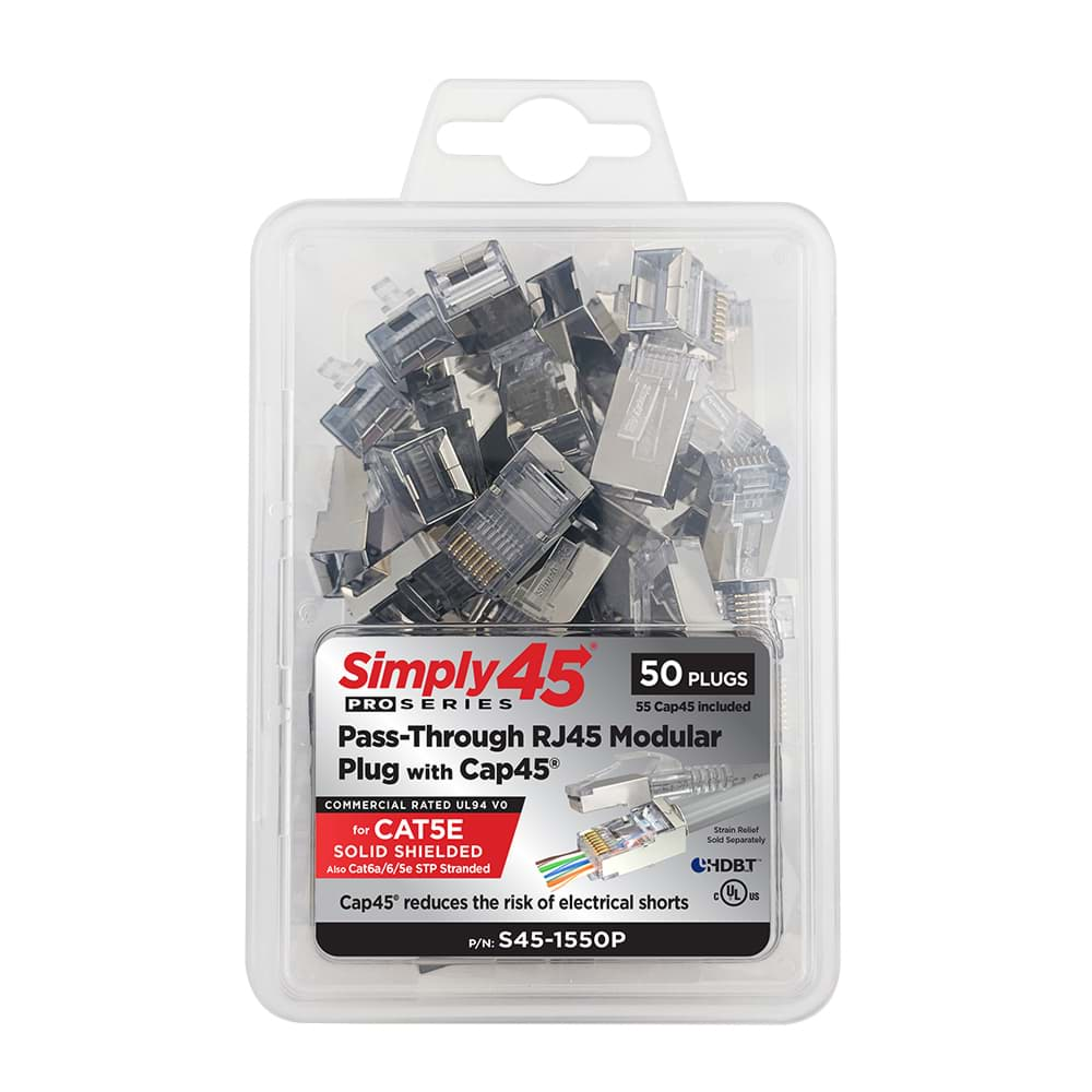 Afbeelding van RJ45 Simply45-ProSeries CAT5E STP AWG24(28-26) dmax=6,5mm BL50