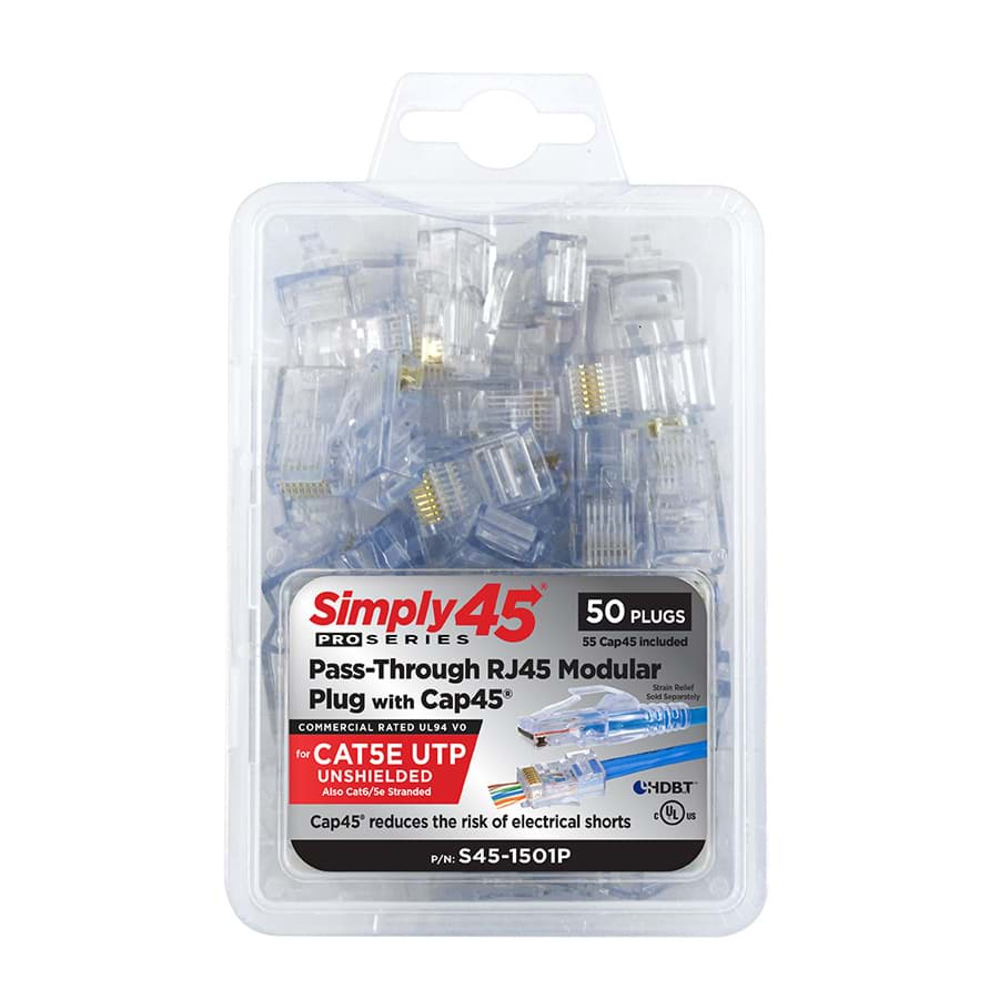 Afbeelding van RJ45 Simply45-ProSeries CAT5E UTP AWG24(28-26) dmax=6,5mm BL50