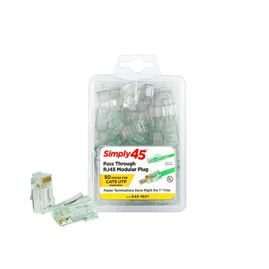 Afbeelding van RJ45 Simply45-PassThrough CAT6 UTP AWG23(26-24) dmax=6,5mm BL50