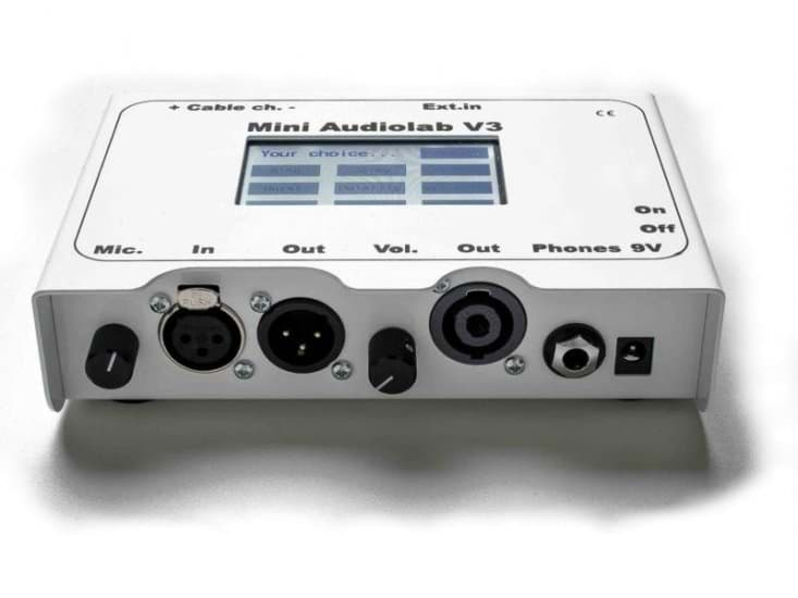 Picture of Mini Audio Lab V3 with touch display for stage applications