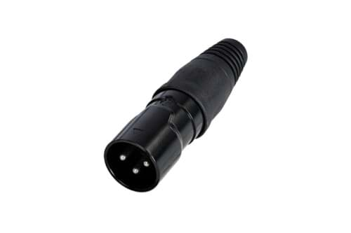 Afbeelding van XLR kabeldeel 3 pin pen zwarte behuizing tincontact IP65 REAN