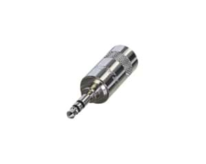 Afbeelding van jack 3,5mm steker 3-polig nikkel kabeldiameter 8.5mm max