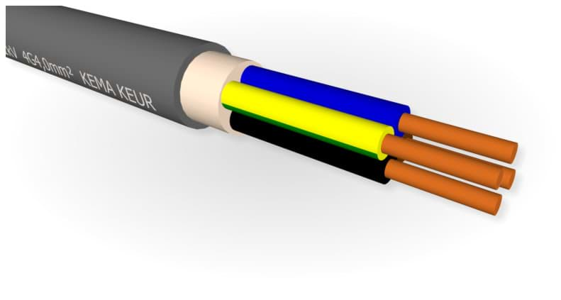 Afbeelding van installatiekabel YMvK  5G6mm2 Dca-s2 grijs