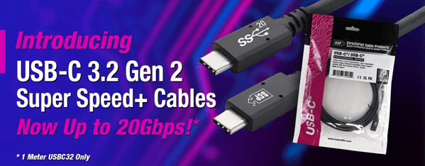 SCP USB-C 3.2 Gen2 Super Speed+ Cables Up to 20Gbps!