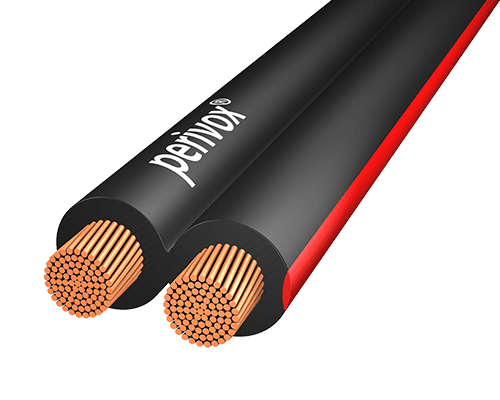 Picture of Speaker cable FLAT 2x0,75mm2(0,20) black/black-red