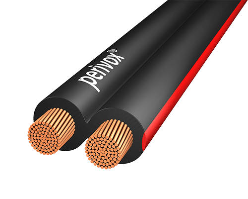 Picture of Speaker cable FLAT 2x2,5mm2(0,20) black/black-red