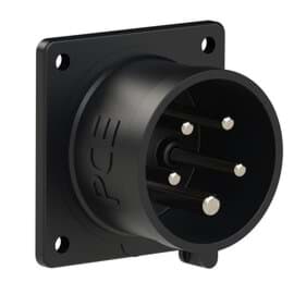 Picture of CEE toestel-inbouw 5p  16A 400V 6h zwart 70x70mm IP44 PCE