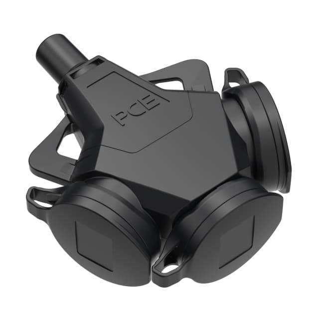 Picture of koppeling penaarde 3-weg rubber-PA6 met afdekkap zwart Taurus2 PCE