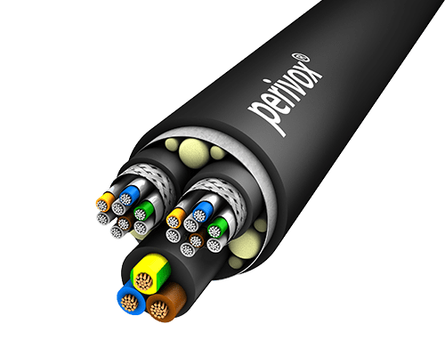 Afbeelding van Combikabel CAT+POWER (2xCAT7 + [3G1,5mm2]Y) PVC zwart