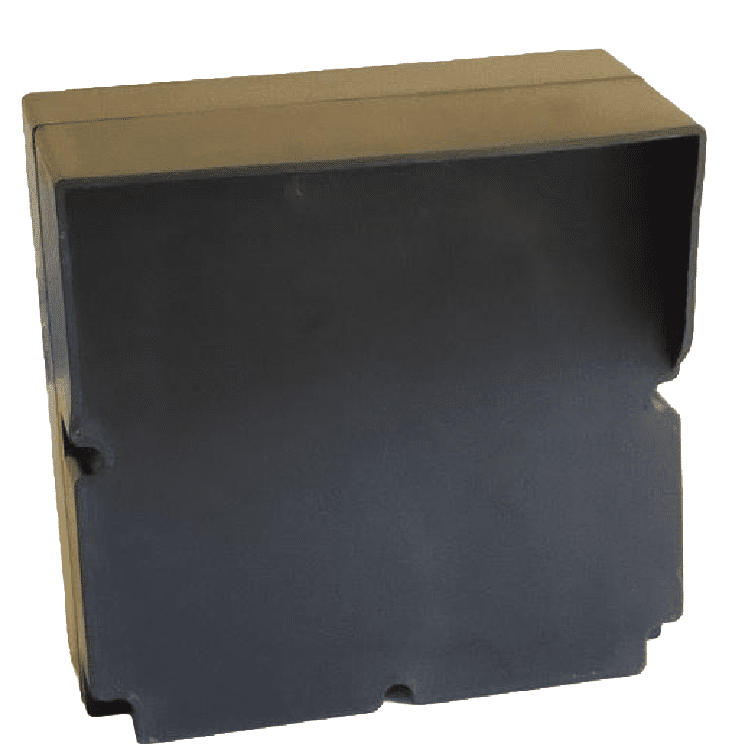 Afbeelding van rubber wandkast 370x370x155/215mm + beschermrand IP54