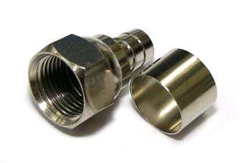 Afbeelding van F-connector kabeldeel pen krimp coax 12 met kabelkrimpbus Lumberg