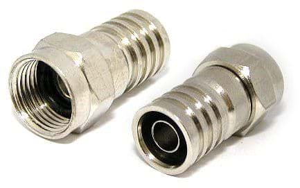 Afbeelding van F-connector kabeldeel pen krimp RG59 met vaste kabelbus Lumberg