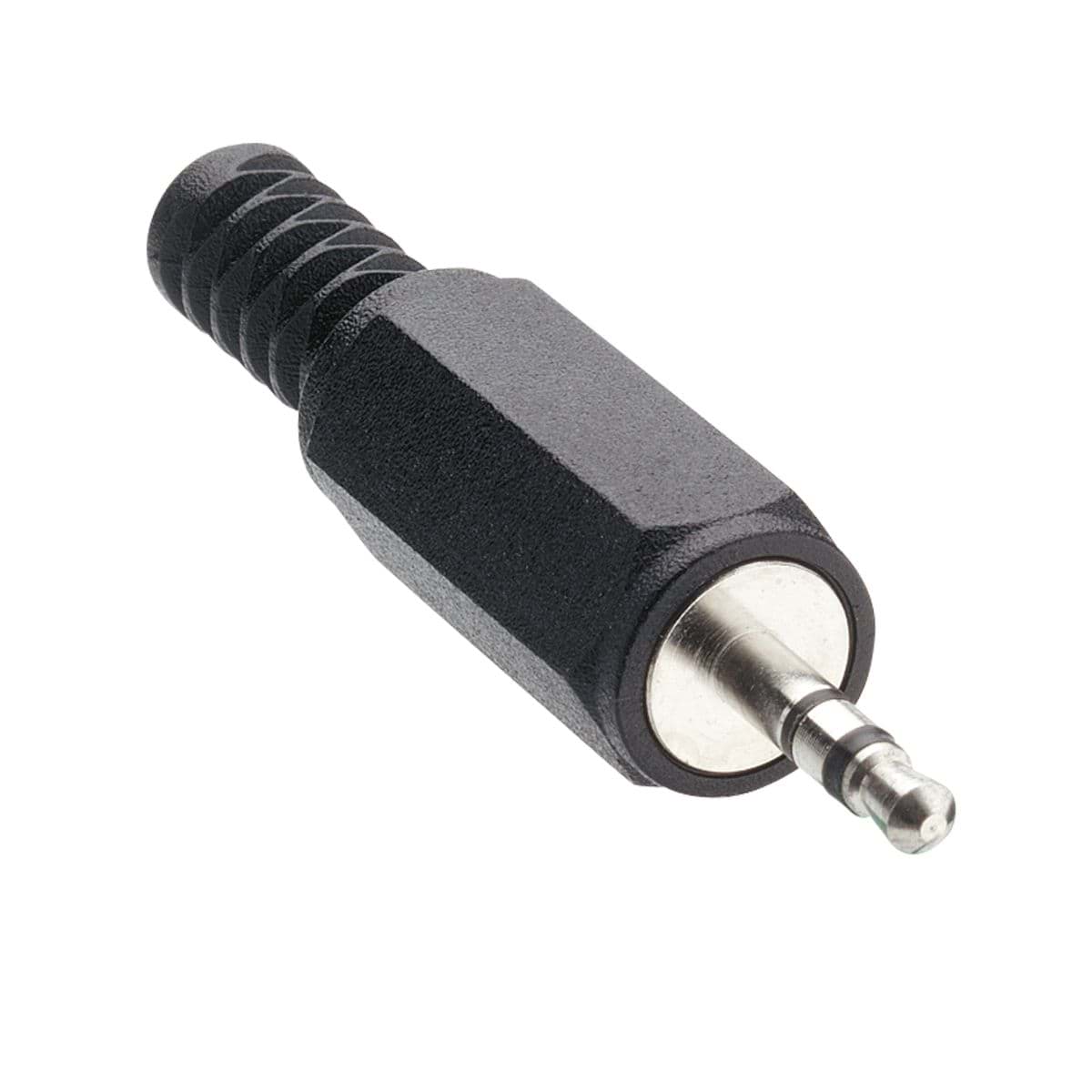 Afbeelding van jackplug 2.5mm steker pen 3p stereo recht pvc tule Lumberg