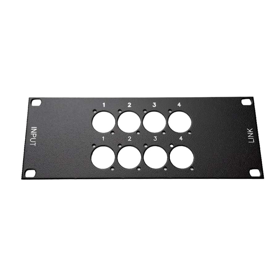 Afbeelding van inlegplaat voor SD16 stagebox - 8x D-size (staal) - opdruk 1 - 8