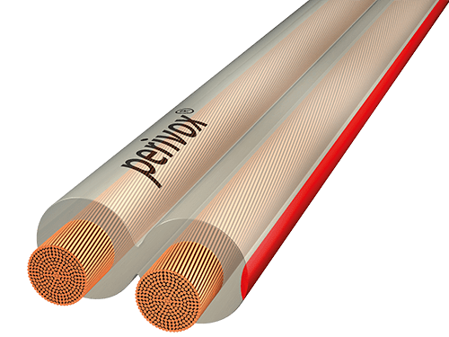 Picture of Speaker cable FLAT 2x1,5mm2(0,20) transparant/transparant-red