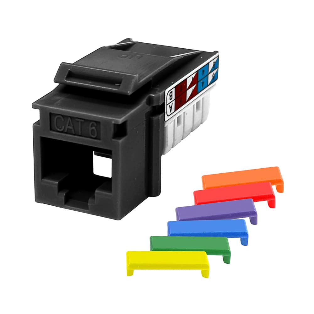 Afbeelding van Modulaire Keystone RJ45/IDC CAT6 UTP connector 90gr zwart Simply45 ZK1