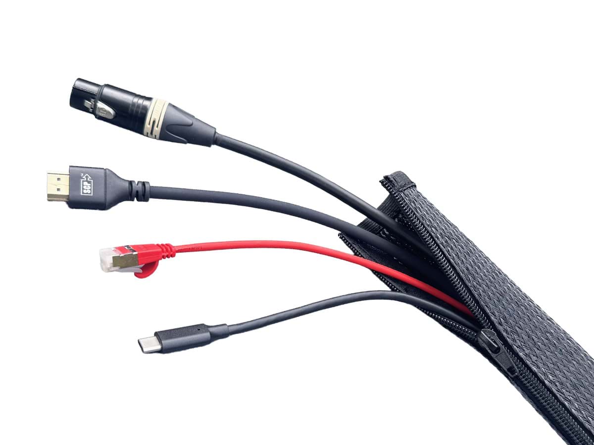 Afbeelding van Kabelkous met ritssluiting d20mm zwart  0,5m Promes