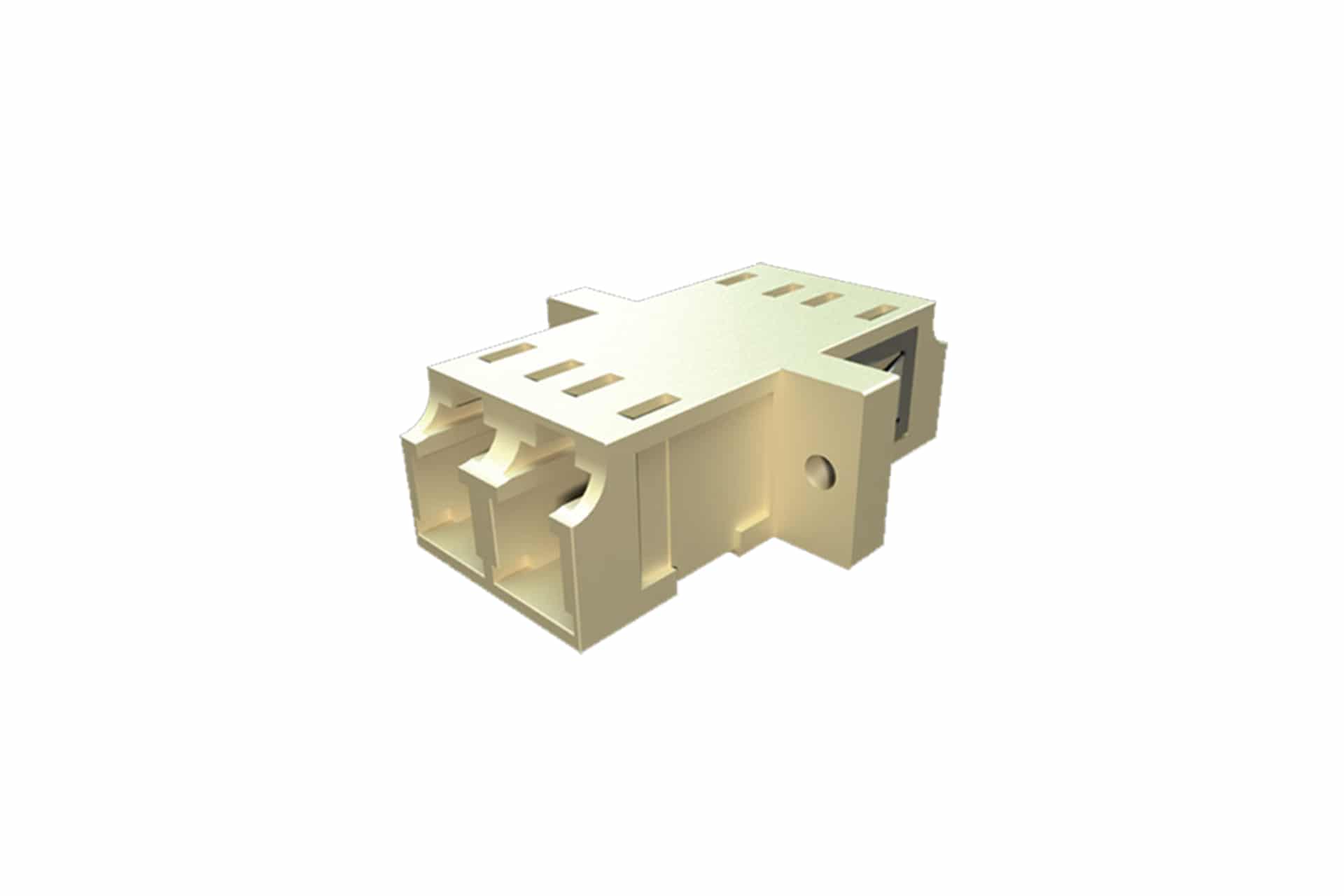 Afbeelding van fiber adapter LC-LC Multi-Mode duplex beige